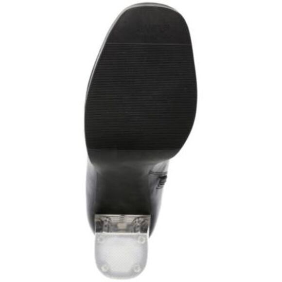 WILD PAIR Womens Black 1" Platform Charlee Square Toe Zip-Up Boots 5.5 M - Picture 4 of 4